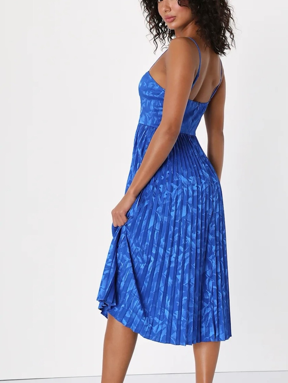 Lulu's Cobalt Blue Strappy Dress - Picture 2 of 16